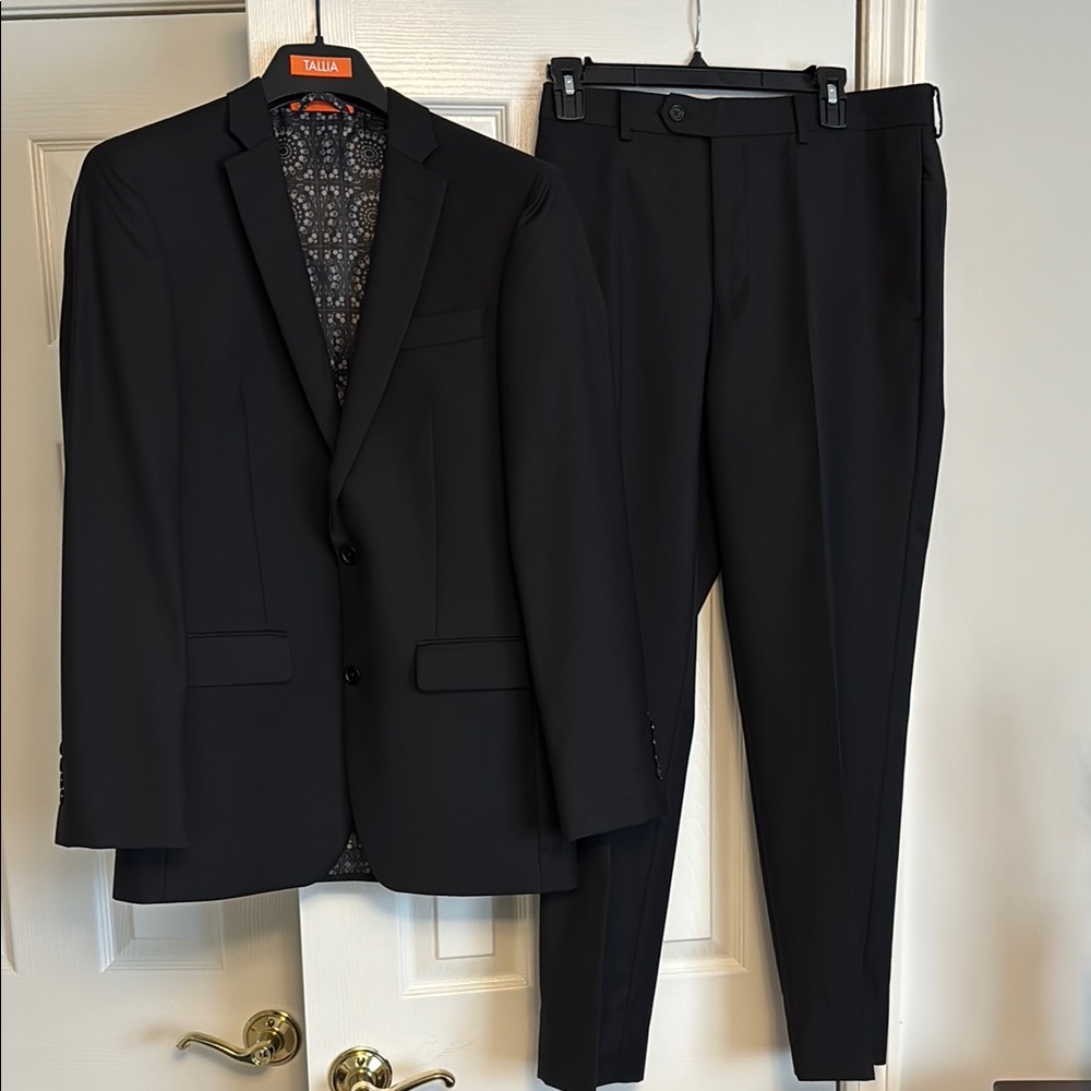 Men's Black Talia Suit Jacket & Pants Set